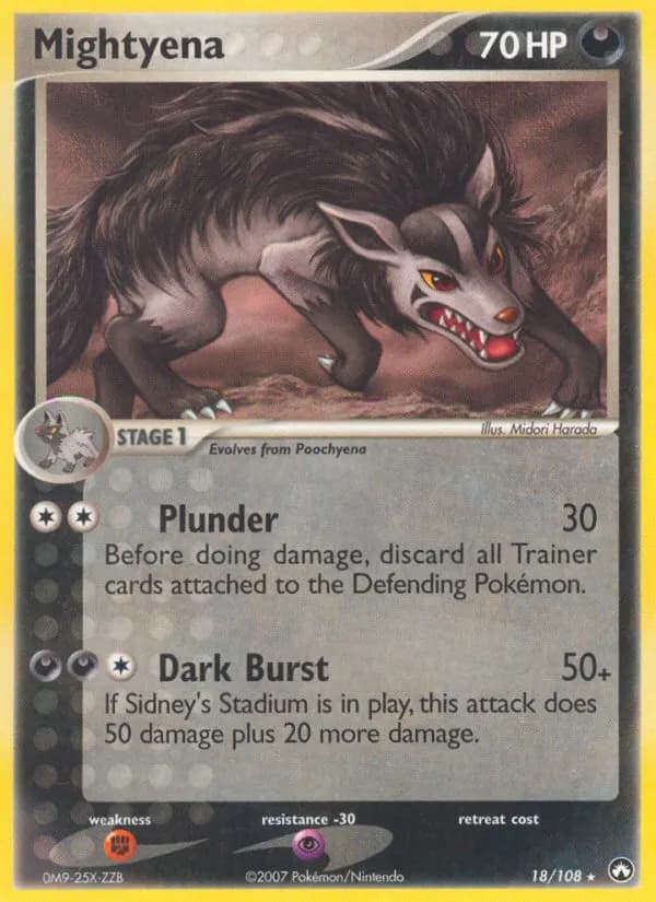Mightyena — Power Keepers 18 Pokémon card