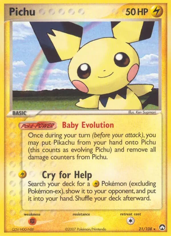 Pichu — Power Keepers 21 Pokémon card