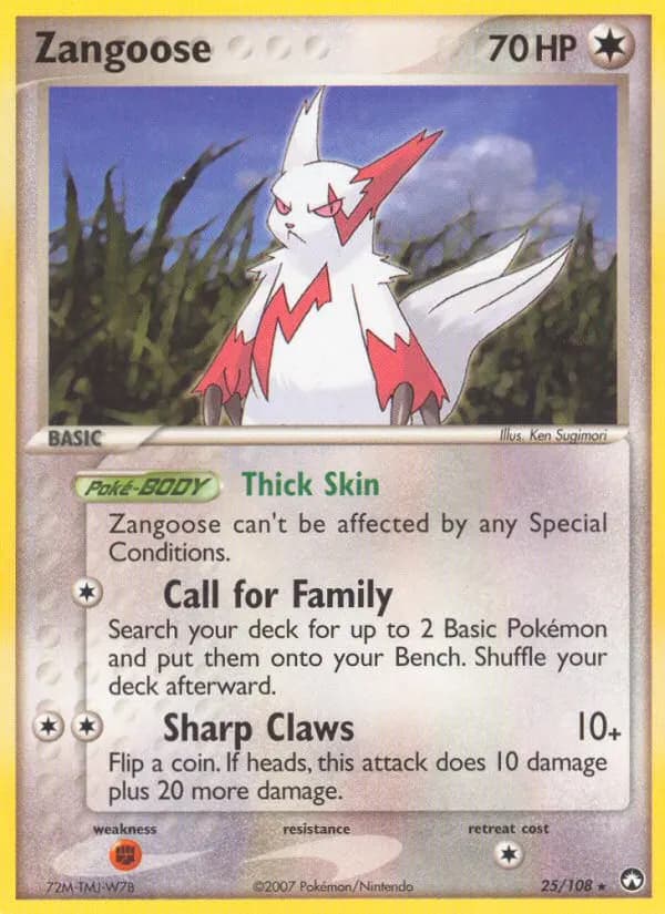 Zangoose — Power Keepers 25 Pokémon card