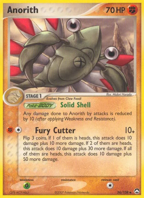 Anorith — Power Keepers 26 Pokémon card