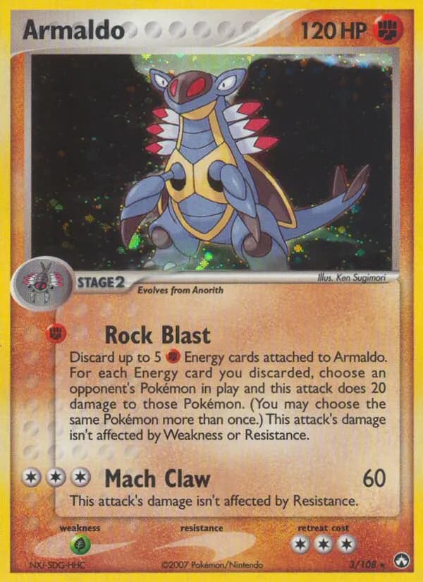 Armaldo — Power Keepers 3 Pokémon card
