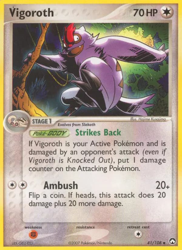 Vigoroth — Power Keepers 41 Pokémon card