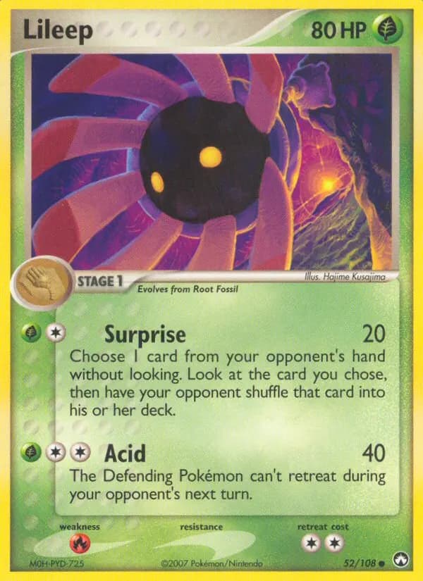 Lileep — Power Keepers 52 Pokémon card