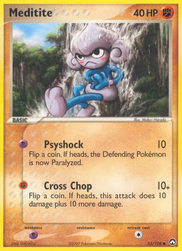 Meditite — Power Keepers 55 Pokémon card