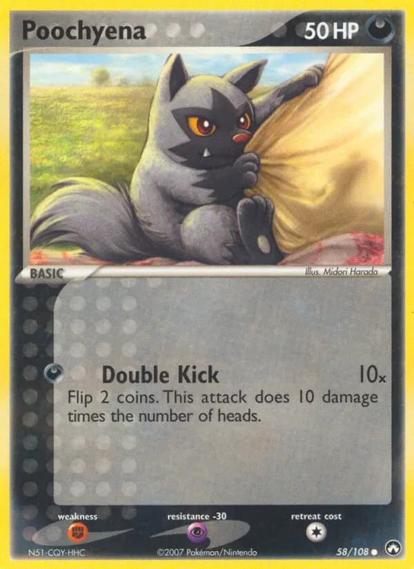 Poochyena — Power Keepers 58 Pokémon card