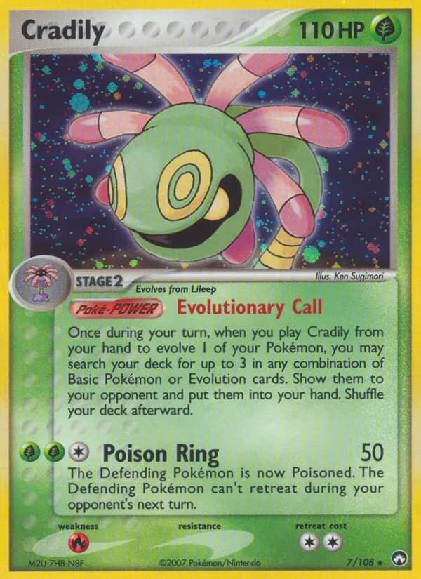 Cradily — Power Keepers 7 Pokémon card