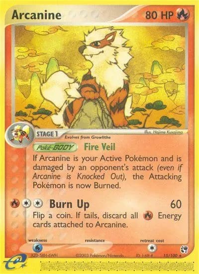 Arcanine — Sandstorm 15 Pokémon card