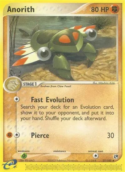 Anorith — Sandstorm 27 Pokémon card