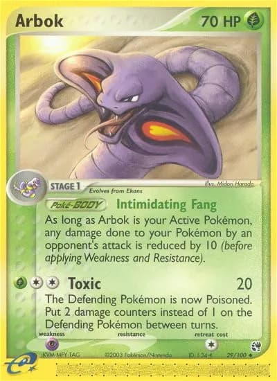 Arbok — EX Sandsturm 29 German Pokémon card