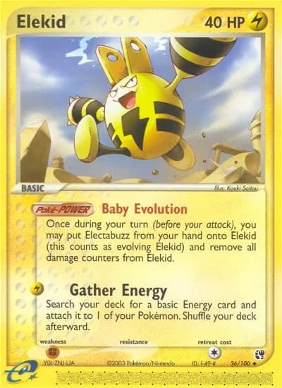 Elekid — Sandstorm 36 Pokémon card