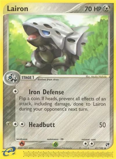 Lairon — Sandstorm 41 Pokémon card