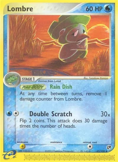 Lombre — Sandstorm 45 Pokémon card