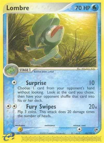Lombre — Sandstorm 46 Pokémon card