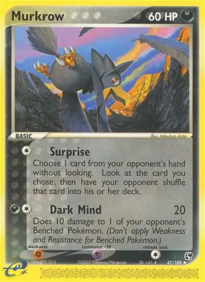 Murkrow — Sandstorm 47 Pokémon card