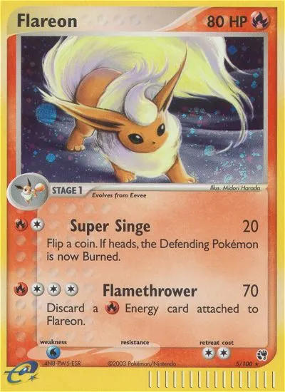 Flareon — Sandstorm 5 Pokémon card
