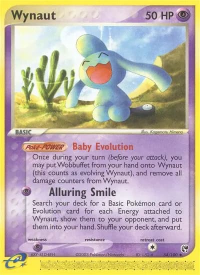 Wynaut — Sandstorm 54 Pokémon card