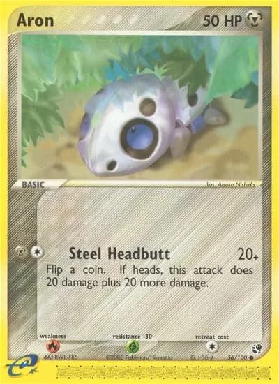 Aron — Sandstorm 56 Pokémon card