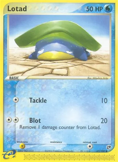 Loturzel — EX Sandsturm 67 German Pokémon card