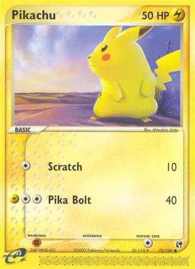 Pikachu — EX Sandsturm 72 German Pokémon card