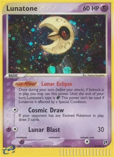 Lunatone — Sandstorm 8 Pokémon card