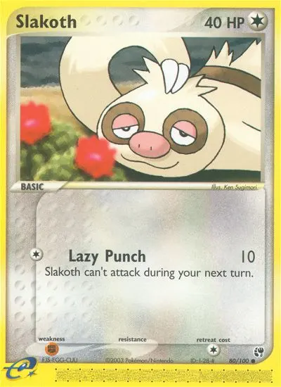 Slakoth — Sandstorm 80 Pokémon card