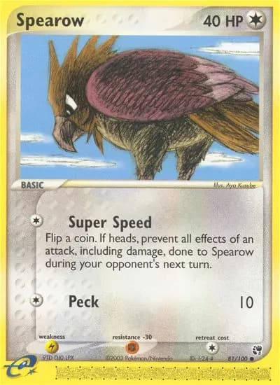 Spearow — Sandstorm 81 Pokémon card