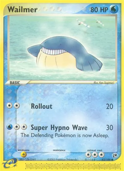 Wailmer — Sandstorm 83 Pokémon card