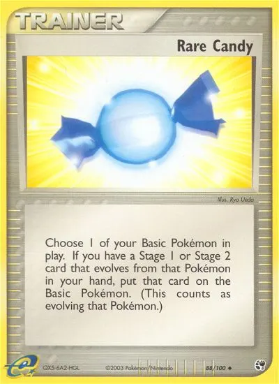 Rare Candy — Sandstorm 88 Pokémon card