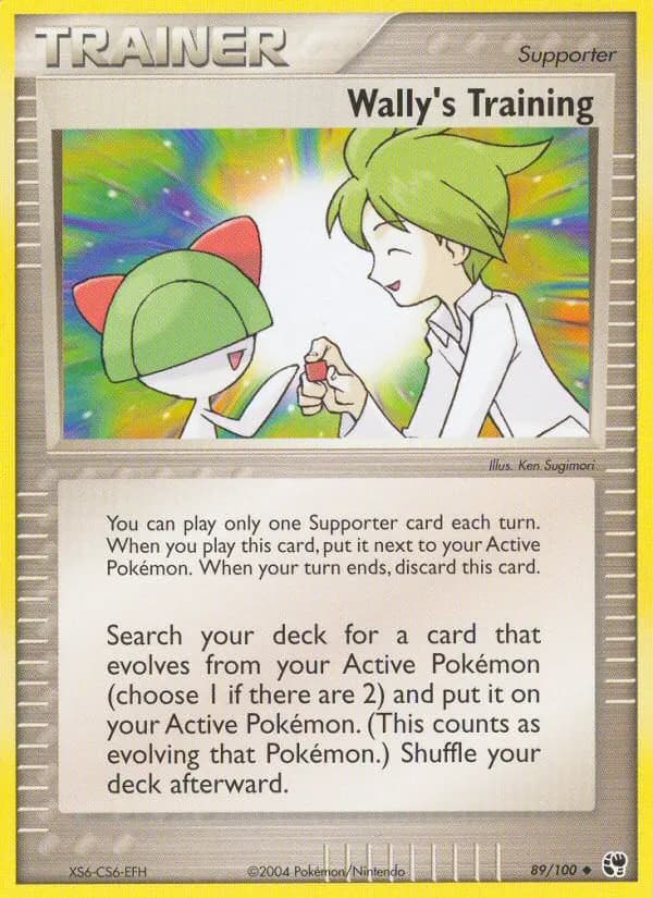 Wally's Training — Sandstorm 89 Pokémon card