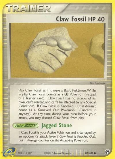 Claw Fossil — Sandstorm 90 Pokémon card