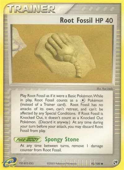 Root Fossil — Sandstorm 92 Pokémon card