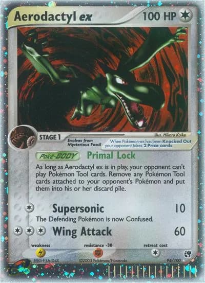 Aerodactyl-ex — EX Sandsturm 94 German Pokémon card