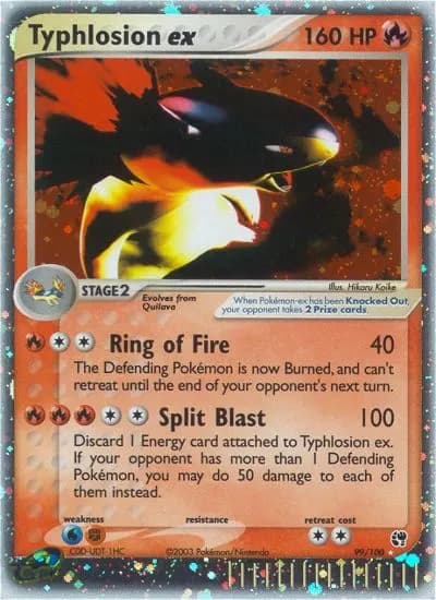 Typhlosion ex — Sandstorm 99 Pokémon card