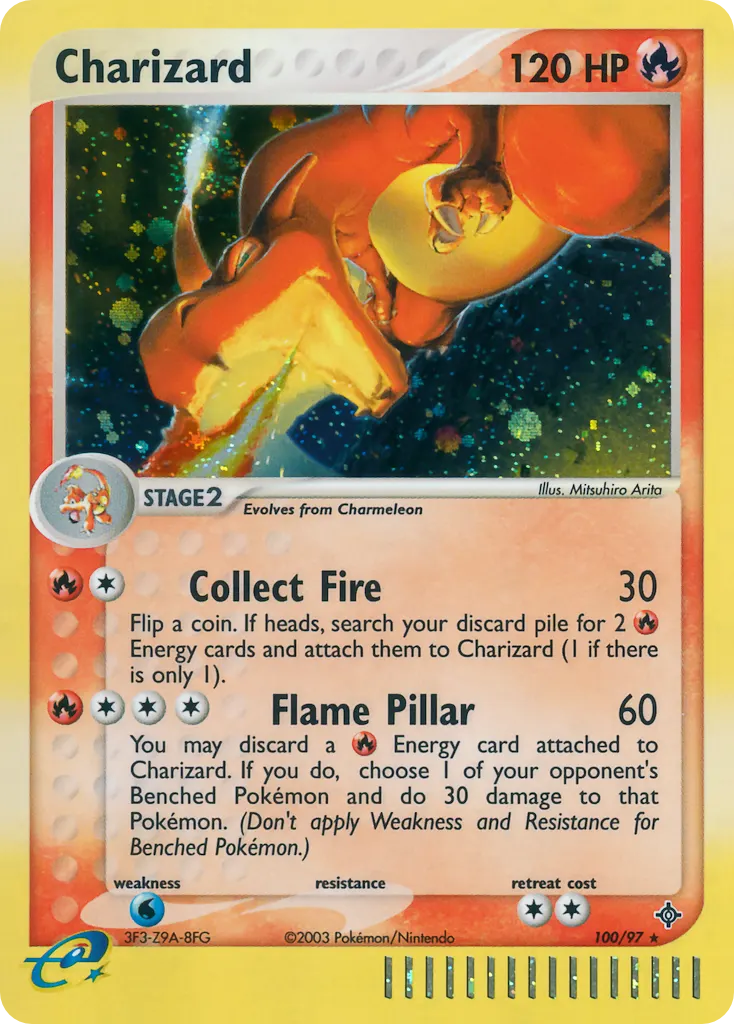 Glurak — EX Drache 100 German Pokémon card