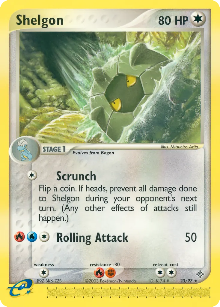 Shelgon — Dragon 20 Pokémon card