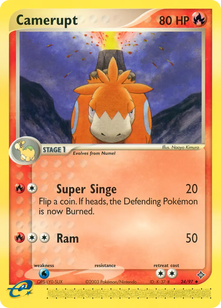 Camerupt — Dragon 24 Pokémon card