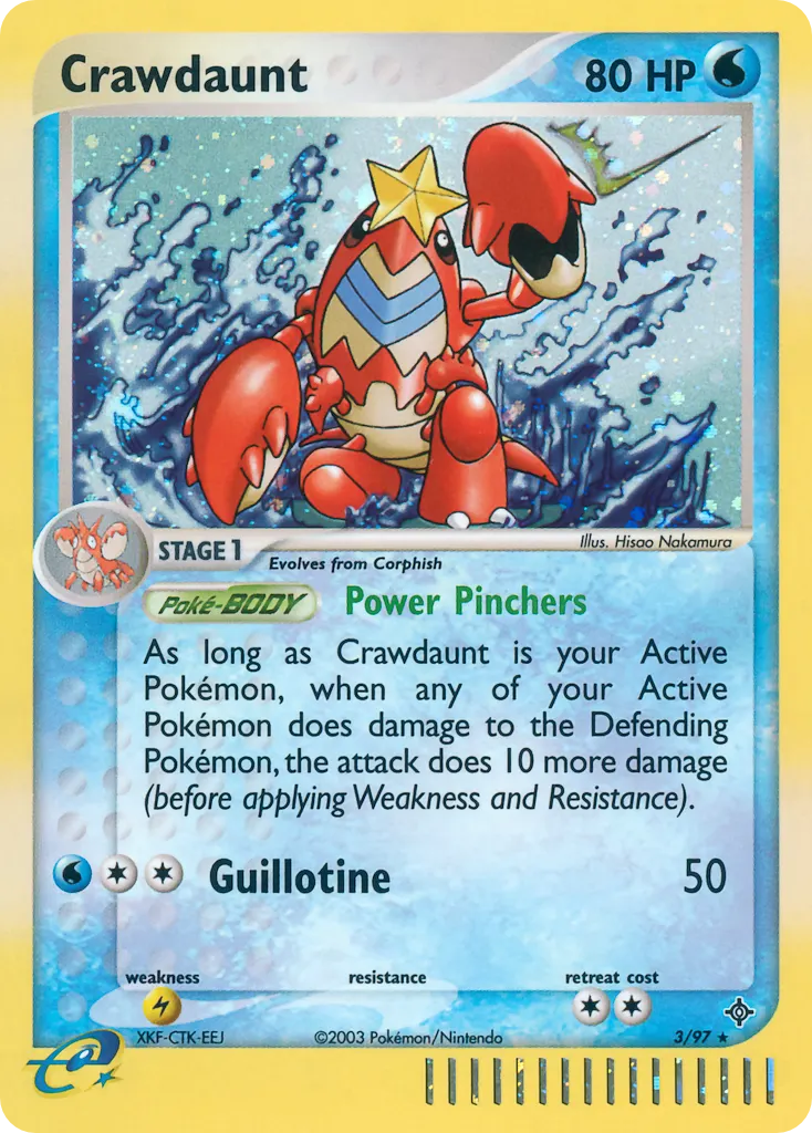 Crawdaunt — Dragon 3 Pokémon card