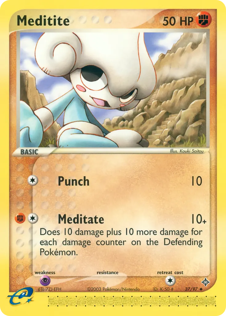 Meditite — Dragon 37 Pokémon card