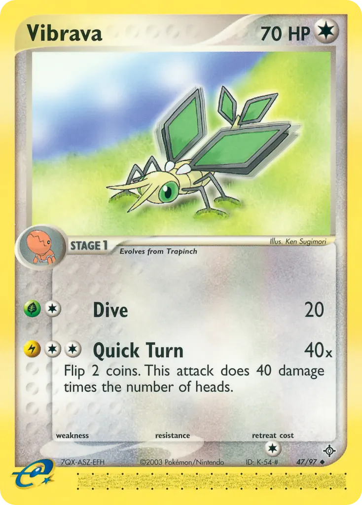Vibrava — EX Drache 47 German Pokémon card