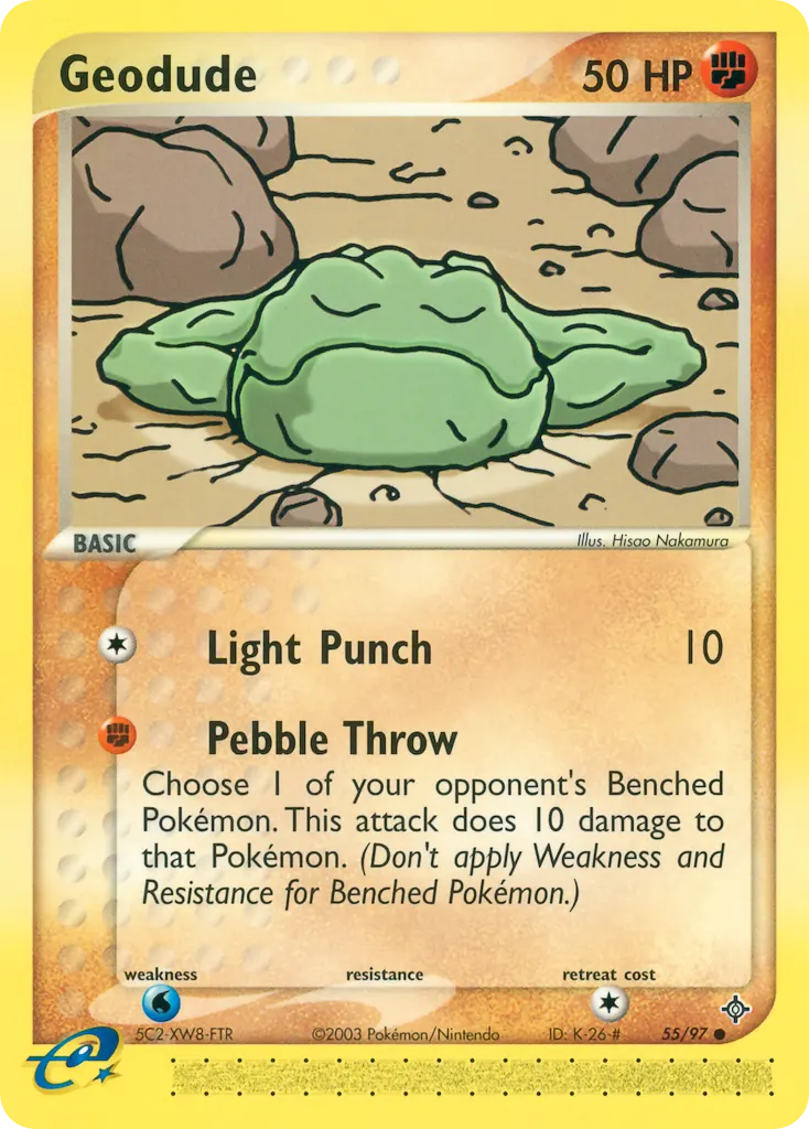 Kleinstein — EX Drache 55 German Pokémon card