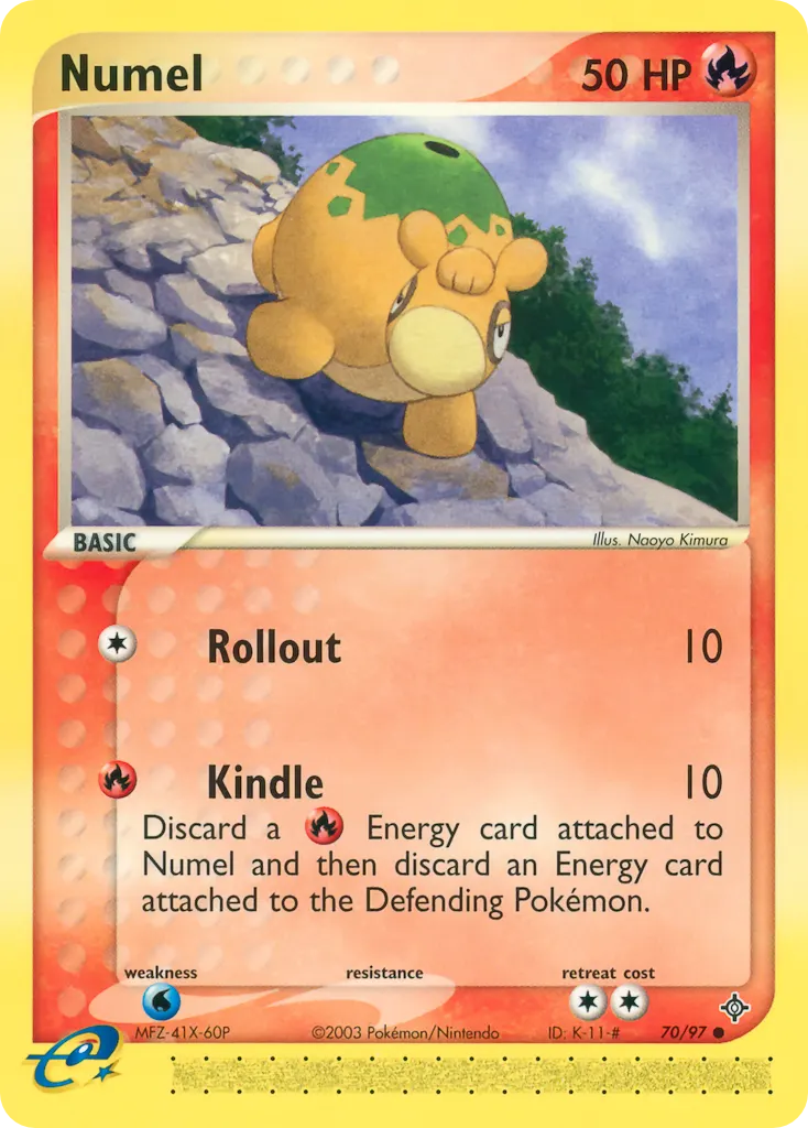Numel — Dragon 70 Pokémon card