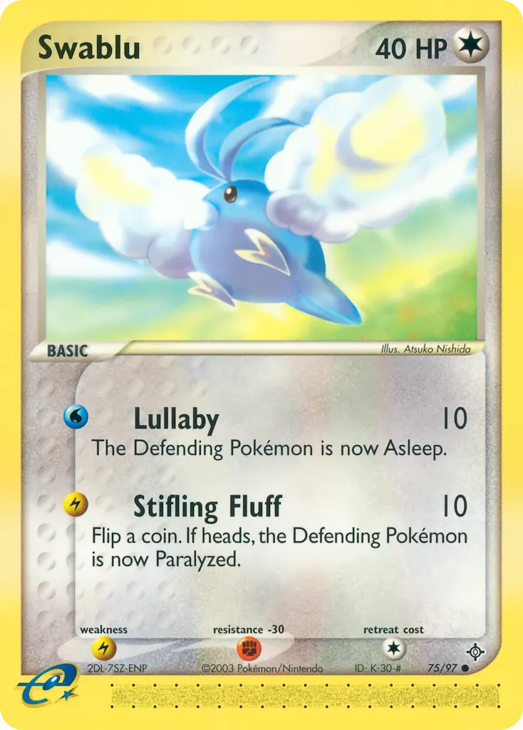 Swablu — Dragon 75 Pokémon card