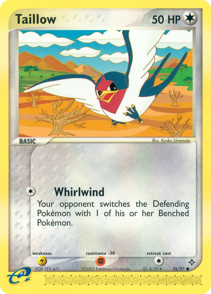 Taillow — Dragon 76 Pokémon card