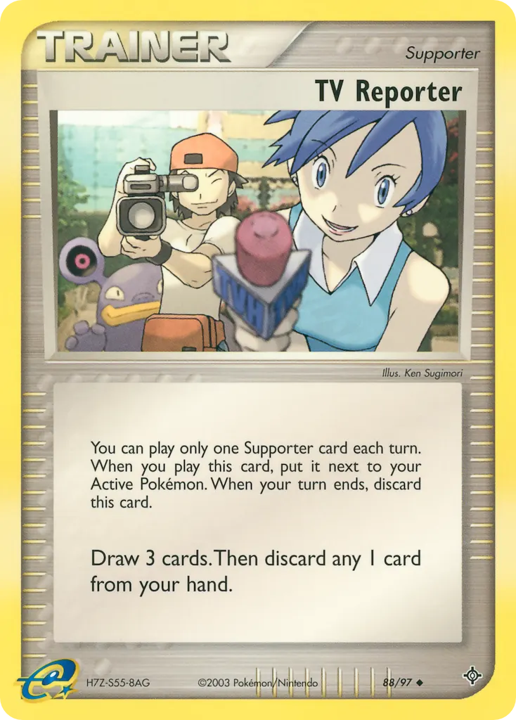 TV Reporter — EX Drache 88 German Pokémon card