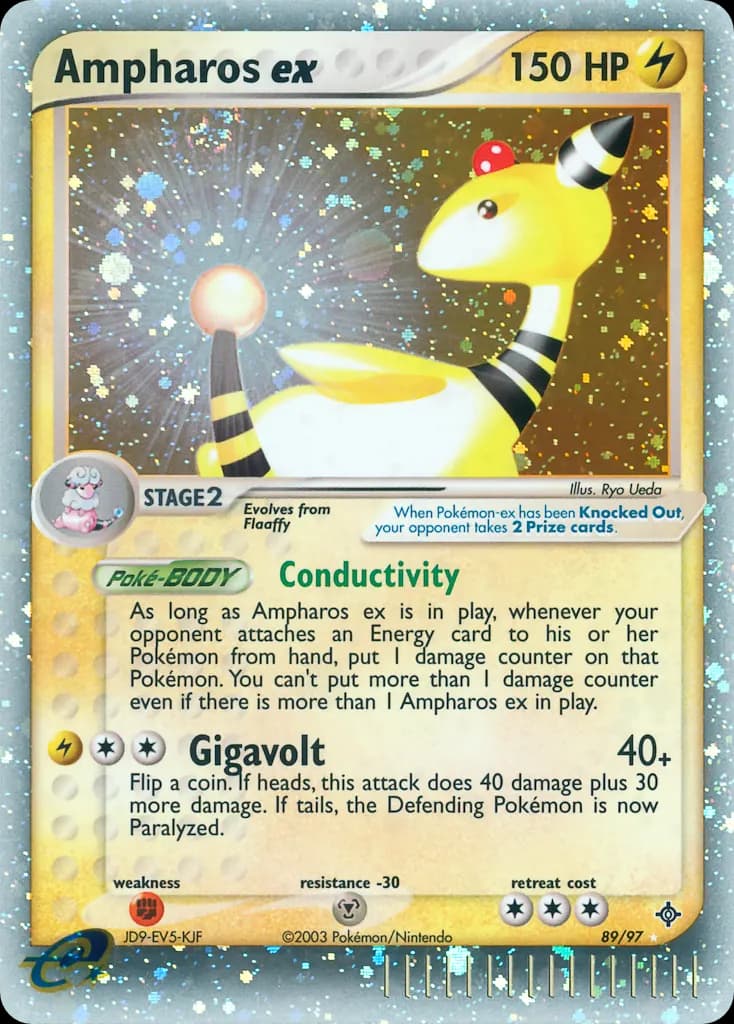 Ampharos-ex — EX Drache 89 German Pokémon card