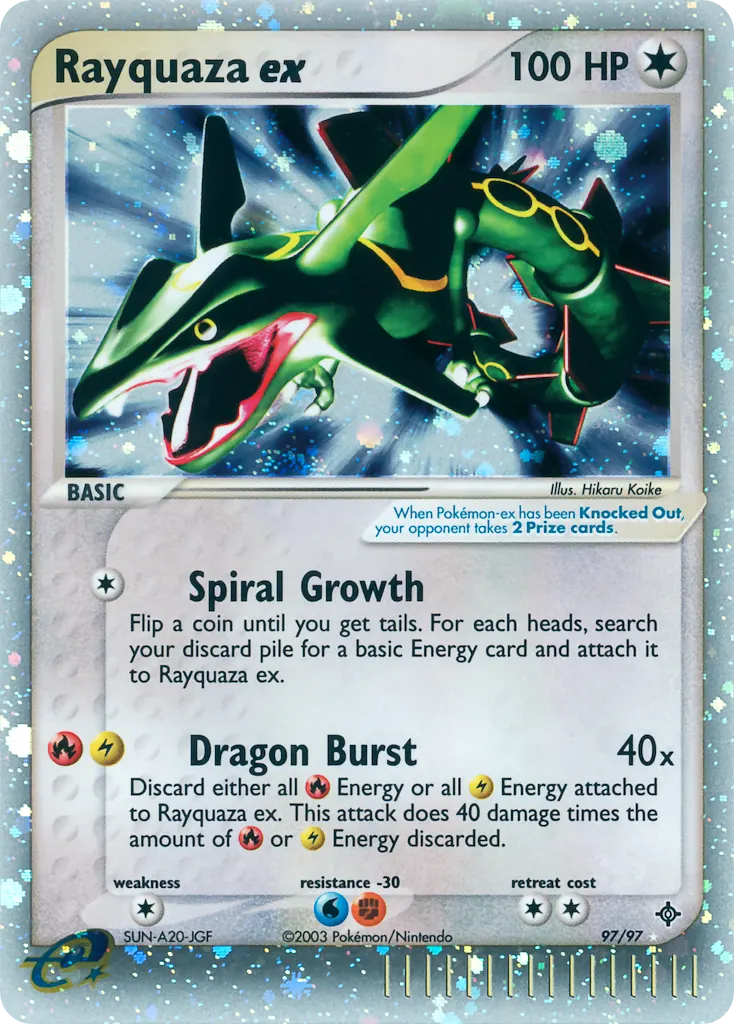 Rayquaza ex — Dragon 97 Pokémon card