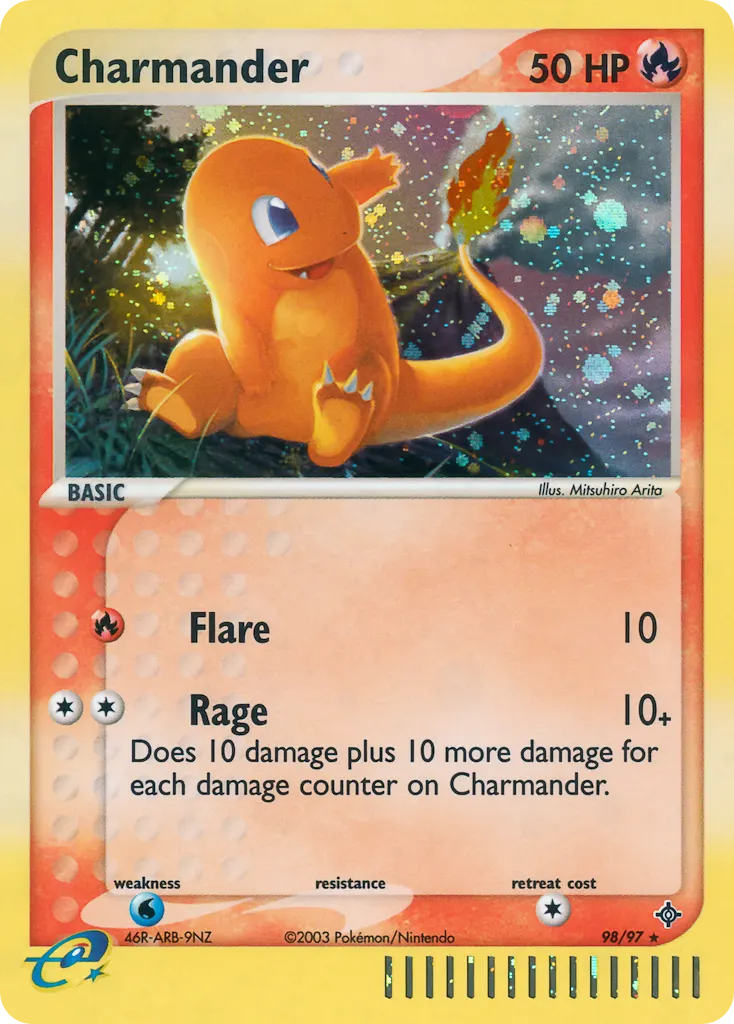 Glumanda — EX Drache 98 German Pokémon card