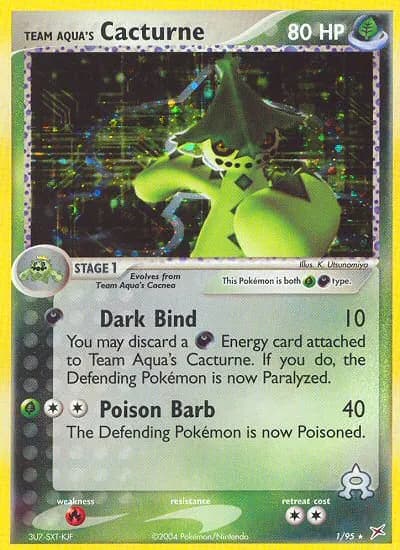 Team Aqua's Cacturne — Team Magma vs Team Aqua 1 Pokémon card