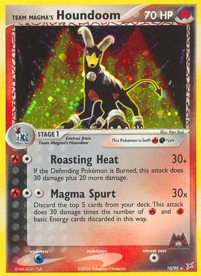 Team Magmas Hundemon — EX Team Magma vs Team Aqua 10 German Pokémon card