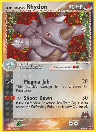 Team Magma's Rhydon — Team Magma vs Team Aqua 11 Pokémon card